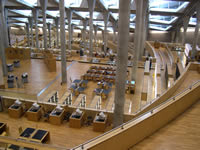 Dentro da biblioteca de Alexandria